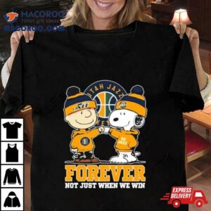 Snoopy Fist Bump Charlie Brown Utah Jazz Forever Not Just When We Win Shirt