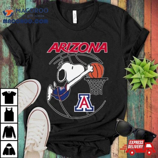 Snoopy Playing Basketball Arizona Wildcats 2024 Shirt