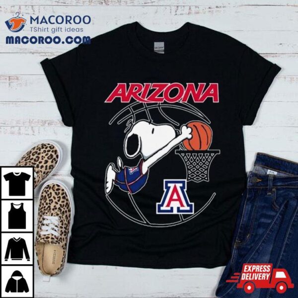 Snoopy Playing Basketball Arizona Wildcats 2024 Shirt