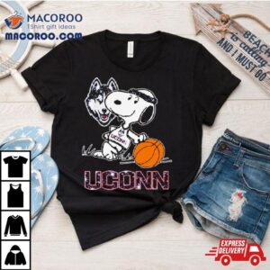 Snoopy Uconn Huskies Basketball Tshirt