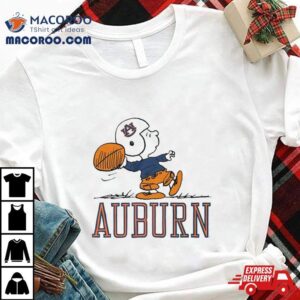 Snoppy Peanuts Auburn Tigers Football Tshirt