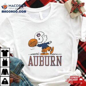 Snoppy Peanuts Auburn Tigers Football Tshirt