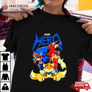 Sonic The Hedgehog Cartoon Team Hero Characters Tshirt