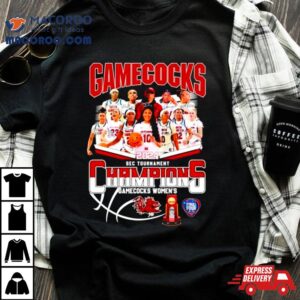 South Carolina Gamecocks Basketball Sec Tournament Champions Signatures Tshirt