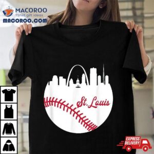 St. Louis Baseball Downtown City Skyline Ballpark Fan Shirt