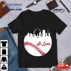 St Louis Baseball Downtown City Skyline Ballpark Fan Tshirt