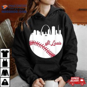 St Louis Baseball Downtown City Skyline Ballpark Fan Tshirt