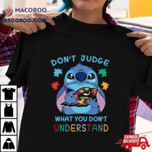 Stitch Arizona Cardinals Autism Awareness Don T Judge What You Don T Understand Tshirt