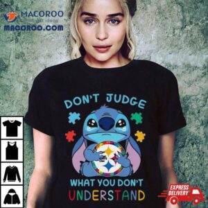 Stitch Pittsburgh Steelers Autism Awareness Don T Judge What You Don T Understand Tshirt