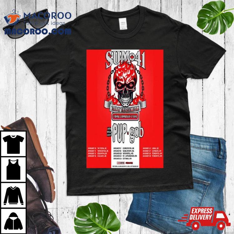 Sum 41 Tour Of The Setting Sum Final Canadian Tour 2024 Shirt Sum 41 Tour Of The Setting Sum Final Canadian Tour 2024 Shirt