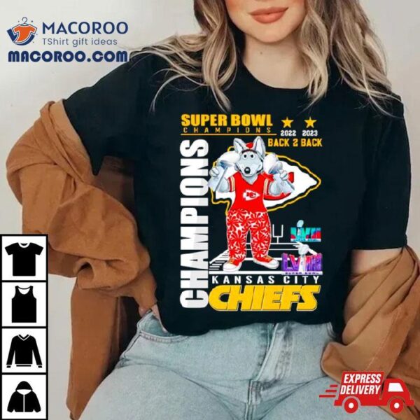 Super Bowl Champions Back 2 Back Kansas City Chiefs Mascoshirt