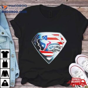 Superman Sports Houston Texans And San Antonio Spurs Logo Shirt