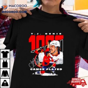 T J Oshie Washington Games Hockey Signature Tshirt