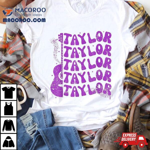 Taylor First Name I Love Girl Groovy 80’s Vintage Shirt