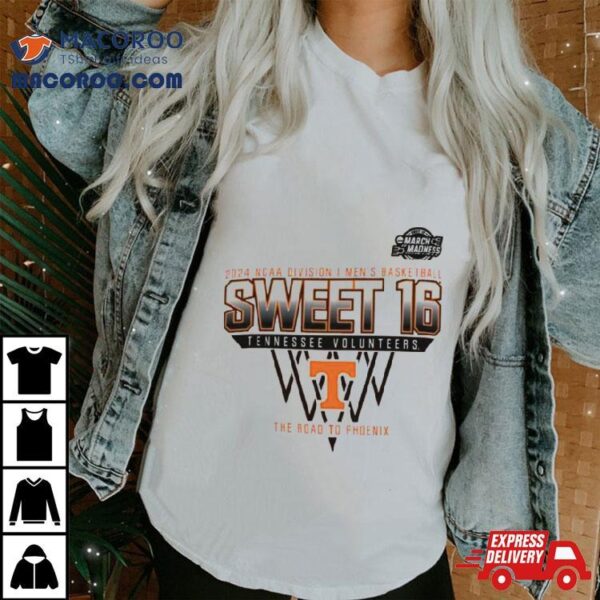 Tennessee Volunteers Sweet 16 Di Men’s Basketball 2024 The Road To Phoenix Shirt