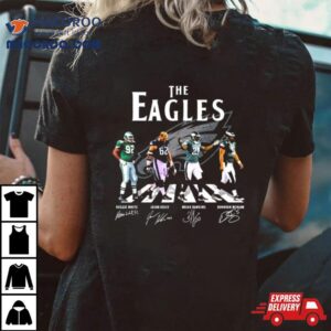 The Eagles Abbey Road Reggie White Jason Kelce Brian Dawkins And Donovan Mcnabb Signatures Tshirt