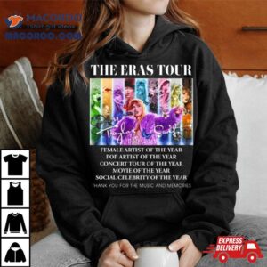 The Eras Tour Female Artist Of The Year Thank You For The Music And Memories Signature Tshirt