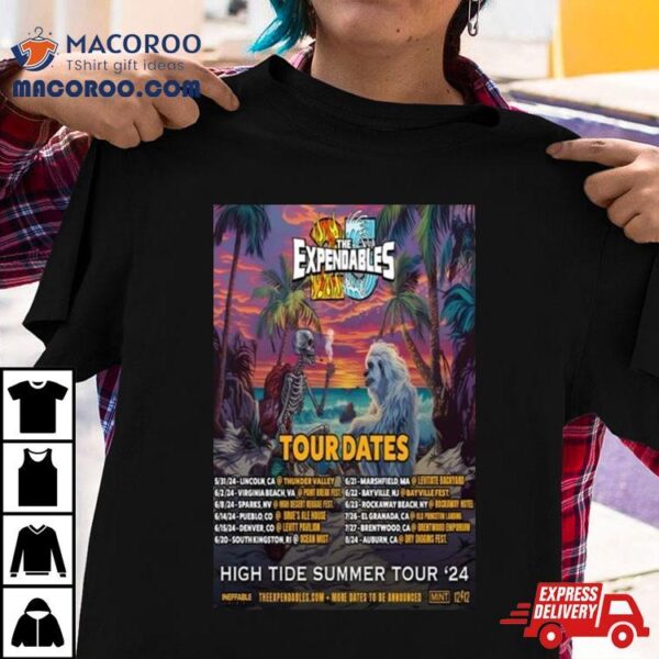 The Expendables High Tide Summer Tour Dates 2024 Shirt