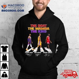 The Goat The Mamba The King Abbey Road Lebron James Kobe Bryant And Michael Jordan Signatures Tshirt