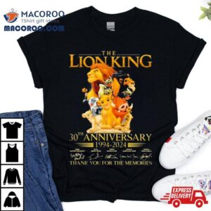 The Lion King Th Anniversary Thank You For The Memories Tshirt