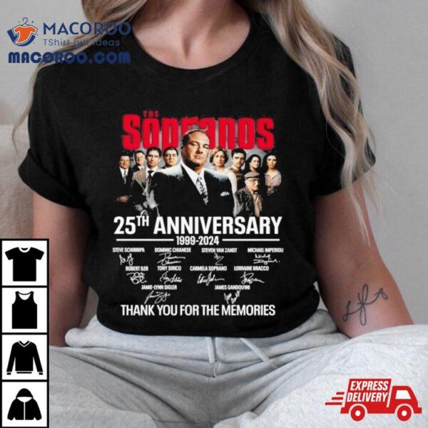 The Sopranos 25th Anniversary 1999 2024 Thank You For The Memories Signatures Shirt