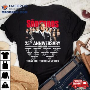 The Sopranos 25th Anniversary 1999 2024 Thank You For The Memories Signatures Shirt