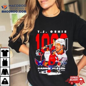 Tj Oshie Washington Capitals 1000 Games Played Signature Shirt