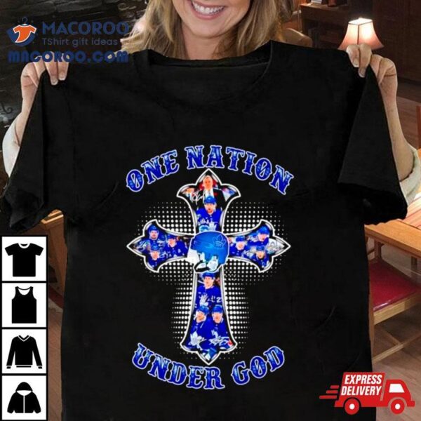 Toronto Maple Leafs Cross One Nation Under God Signatures Shirt