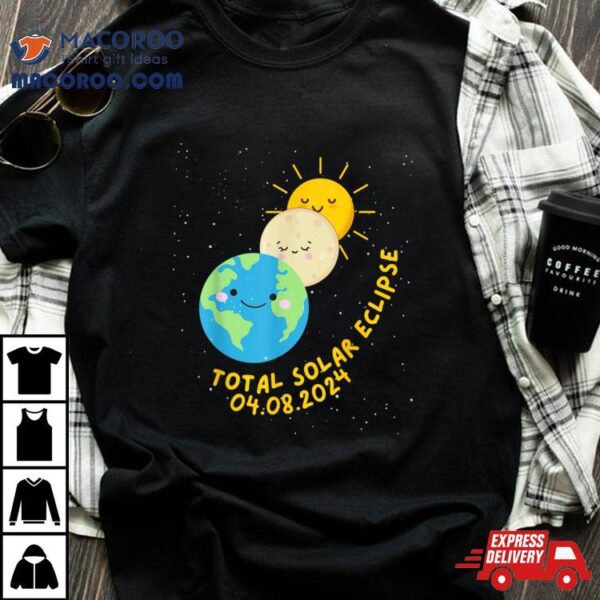 Total Solar Eclipse 2024 Cute Solar Eclipse Kids Toddler Boy Shirt