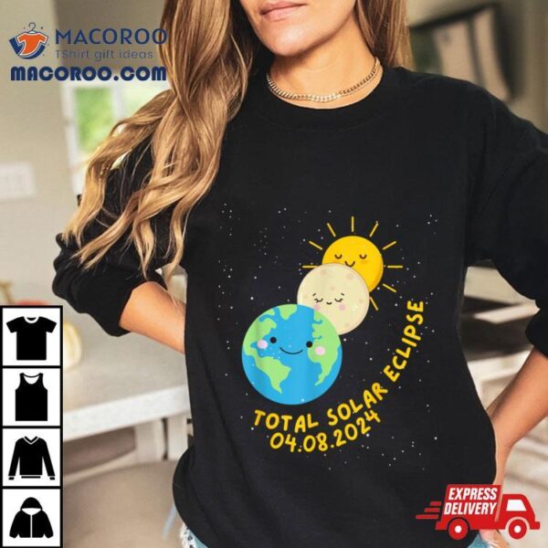 Total Solar Eclipse 2024 Cute Solar Eclipse Kids Toddler Boy Shirt