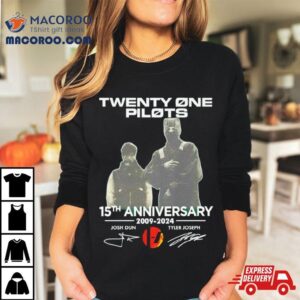 Twenty One Pilots 15th Anniversary 2009 2024 Josh Dun And Tyler Joseph Shirt