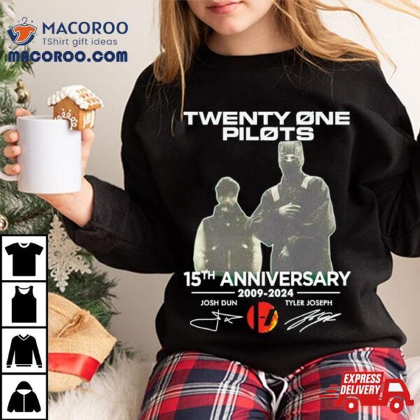 Twenty One Pilots 15th Anniversary 2009 2024 Josh Dun And Tyler Joseph Shirt