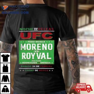 Ufc Store Fanatics Branded Black Moreno Vs Royval Fight Night Mexico City Matchup Tshirt