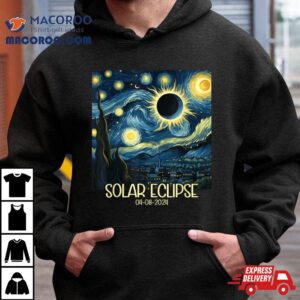 Van Gogh Starry Night Total Solar Eclipse April Tshirt