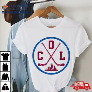 Vintage Colorado Hockey Emblem Funny Col Ice Player Shirt