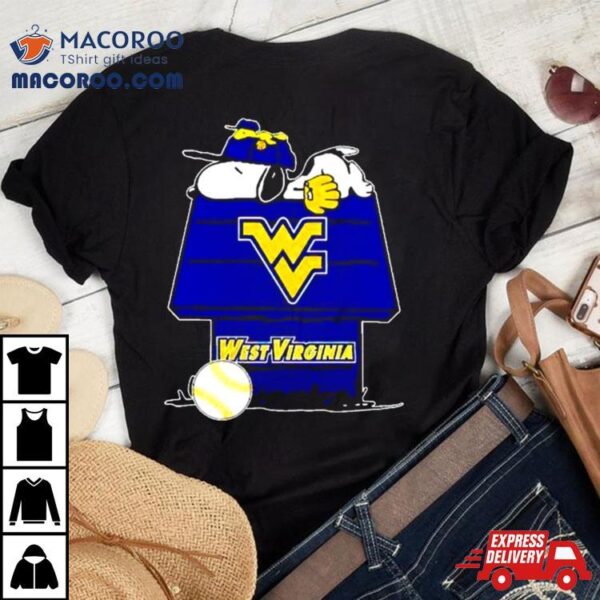 West Virginia Mountaineers Snoopy And Woodstock The Peanuts Baseball Shirt