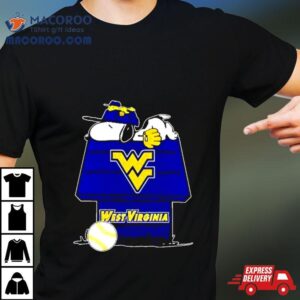 West Virginia Mountaineers Snoopy And Woodstock The Peanuts Baseball Tshirt