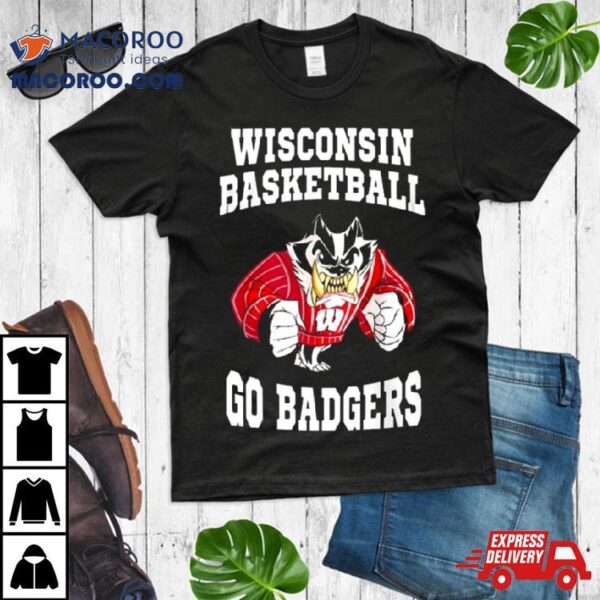 Wisconsin Badgers Basketball Go Badgers Mascoshirt