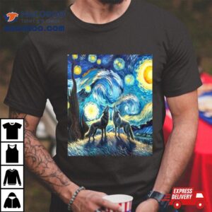 Wolves Howling At The Starry Moon Tshirt