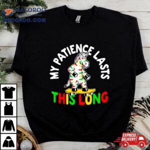 Zebra My Patience Lasts This Long Tshirt