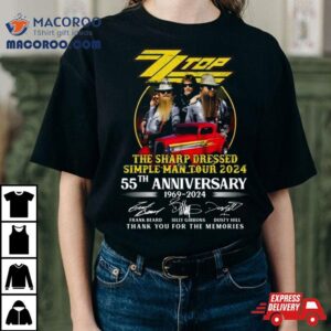 Zz Top The Sharp Dressed Simple Man Tour Th Anniversary Thank You For The Memories Signatures Tshirt