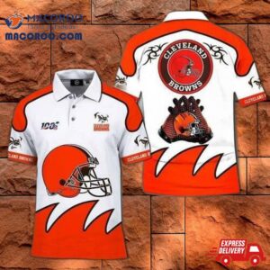 100th Nfl Cleveland Browns For Football Fan Polo Shirt