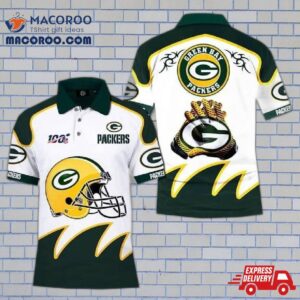 100th Nfl Green Bay Packers 3D Polo Shirt Gifts For Fans