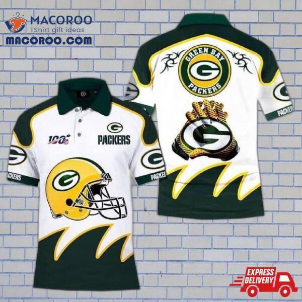 100th Nfl Green Bay Packers 3D Polo Shirt Gifts For Fans