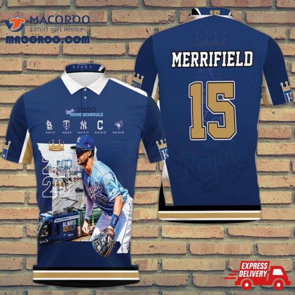 15 Whit Merrifield Kansas City Royals Polo Shirt