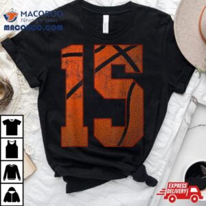 Th Birthday Party Fifteen Year Old Basketball Bday Boy Tshirt