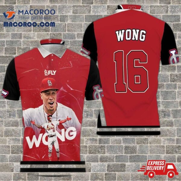 16 Kolten Wong St Louis Cardinals Polo Shirt