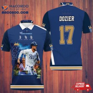 17 Hunter Dozier Kansas City Royals 2021 Polo Shirt