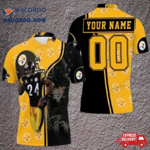 24 Justin Gilbert Player Pittsburgh Steelers 2020 Nfl Season Personalized Polo Shirt