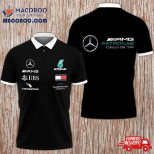 3D Printed Mercedes Amg F1 Nth-hl Polo Shirt Ver 1 (black)